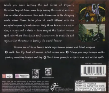 Hexen (US) box cover back